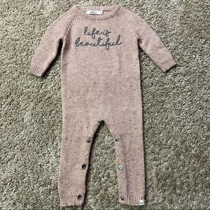 Oh Baby! “Life is Beautiful” Sweater Romper 0-6M